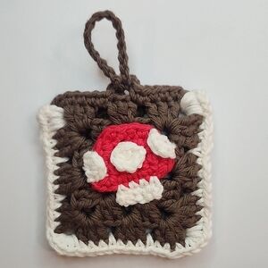 Crochet Mushroom Keychain